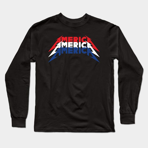 America Rocks Long Sleeve T-Shirt by NobleTeeShop